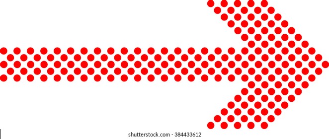 sideways. dotted sign. Arrow Design element.Striped direction. vector illustration