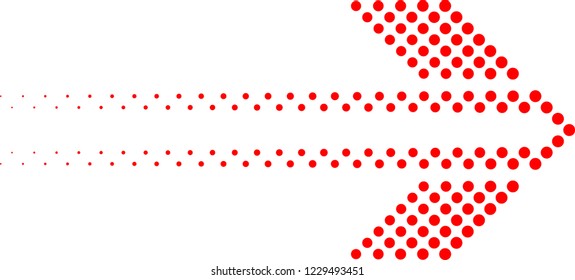 sideways. dotted sign. Arrow element for your design.Striped direction. vector illustration