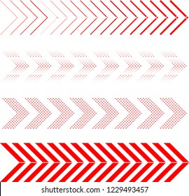 sideways. dotted sign. Arrow element for your design.Striped direction. vector illustration