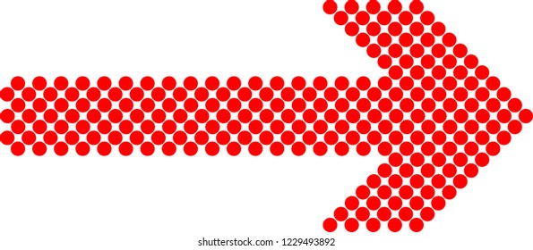 sideways. dotted sign. Arrow element for your design.Striped direction. vector illustration