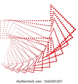 sideways. dotted sign. Arrow element for your design.Striped direction. vector illustration