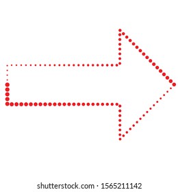 sideways. dotted sign. Arrow element for your design.Striped direction. vector illustration