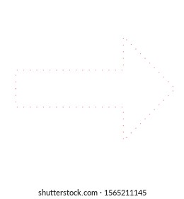 sideways. dotted sign. Arrow element for your design.Striped direction. vector illustration