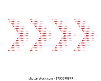 sideways. dotted sign. Arrow element for your design.Striped direction. vector illustration