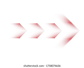 sideways. dotted sign. Arrow element for your design.Striped direction. vector illustration