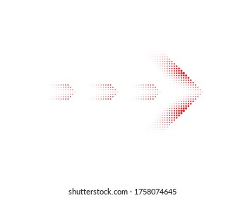 sideways. dotted sign. Arrow element for your design.Striped direction. vector illustration