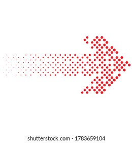 sideways. dotted sign. Arrow element for your design.Striped direction. vector illustration