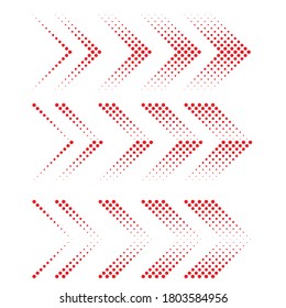 sideways. dotted sign. Arrow element for your design.Striped direction. vector illustration