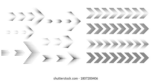 sideways. dotted sign. Arrow element for your design.Striped direction. vector illustration