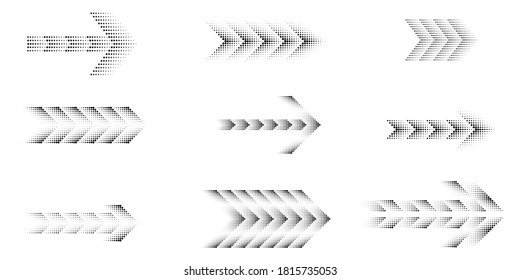 sideways. dotted sign. Arrow element for your design.Striped direction. vector illustration
