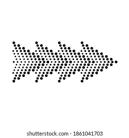 sideways. dotted sign. Arrow element for your design.Striped direction. vector illustration