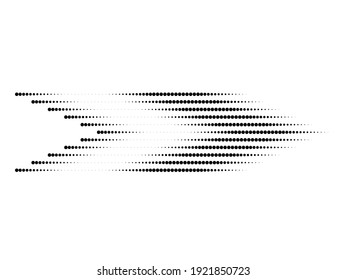 sideways. dotted sign. Arrow element for your design.Striped direction. vector illustration