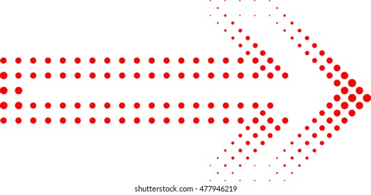 sideways. dotted sign. Arrow element for your design.Striped direction. vector illustration