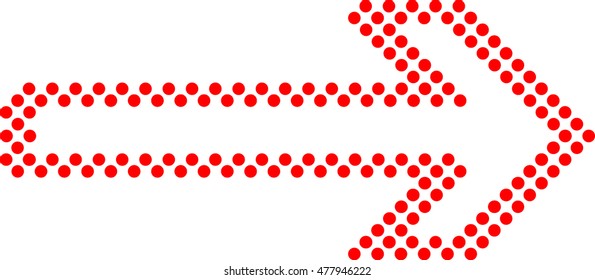 sideways. dotted sign. Arrow element for your design.Striped direction. vector illustration