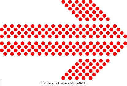 sideways. dotted sign. Arrow element for your design.Striped direction. vector illustration