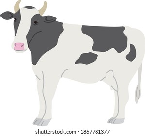 
Ilustración lateral de una vaca