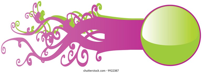 Sideways Interesting Eco Button Illustration Vector