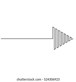 sideways. line sign. Arrow element for your design.Striped direction. vector illustration