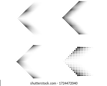 sideways . Linear signs . Arrow Design .elements for your design.Striped direction. vector illustration
