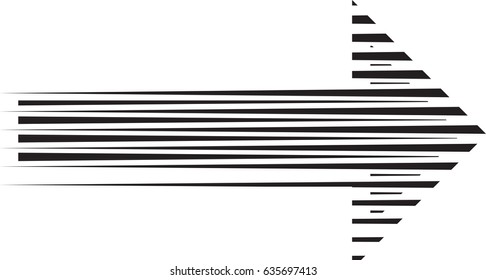 sideways  Linear signs collection. Arrow Design .elements for your design.Striped direction. vector illustration