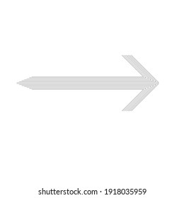 sideways Set . Linear signs collection. Arrow Design .elements for your design.Striped direction. vector illustration