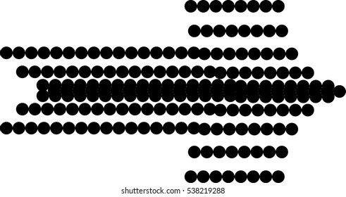 sideways Set . Linear signs collection. Arrow Design .four elements for your design.Striped direction. vector illustration