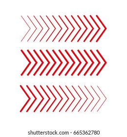 sideways Set . Linear signs collection. Striped direction. vector illustration