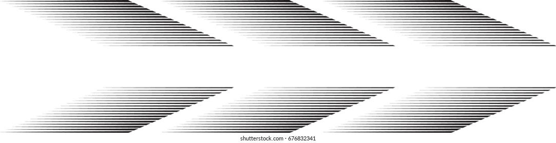 sideways Set . Linear signs collection. Arrow Design . elements for your design.Striped direction. vector illustration