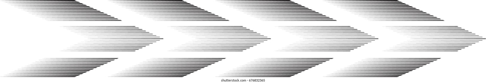 sideways Set . Linear signs collection. Arrow Design . elements for your design.Striped direction. vector illustration