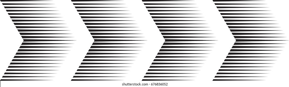 sideways Set . Linear signs collection. Arrow Design .elements for your design.Striped direction. vector illustration
