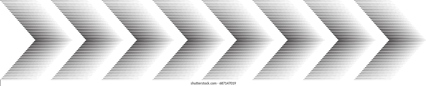 sideways Set . Linear signs collection. Arrow Design .elements for your design.Striped direction. vector illustration