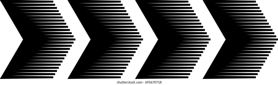 sideways Set . Linear signs collection. Arrow Design .elements for your design.Striped direction. vector illustration