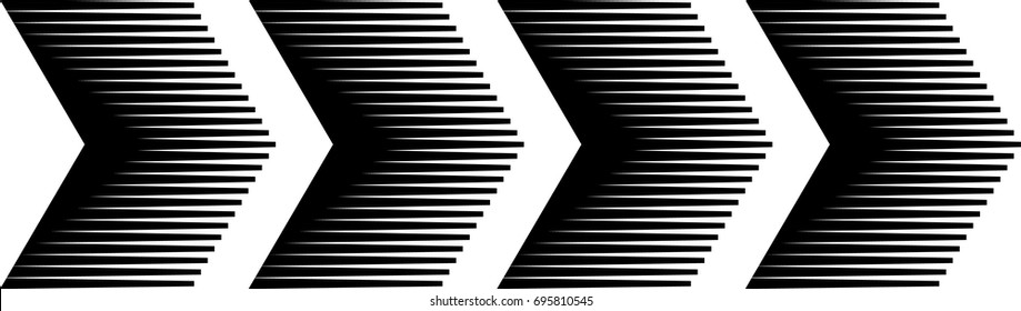 sideways Set . Linear signs collection. Arrow Design .elements for your design.Striped direction. vector illustration