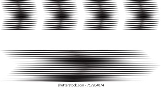 sideways Set . Linear signs collection. Arrow Design .elements for your design.Striped direction. vector illustration. sped lines
