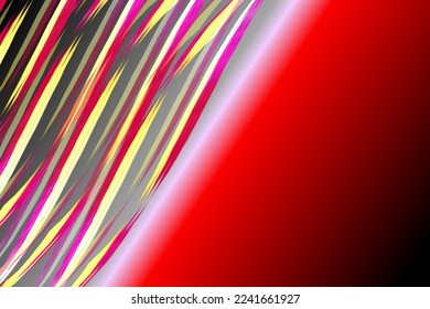 Sideways shape colorful stripes background in racing style, isolated black and red. Vector background illustration.