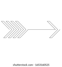 Sideways Sign . Continuous one Lines Design . Vector Arrow Background.Abstract Geometrical illustration.