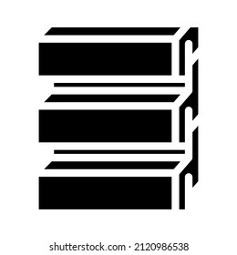 siding building material glyph icon vector. siding building material sign. isolated contour symbol black illustration