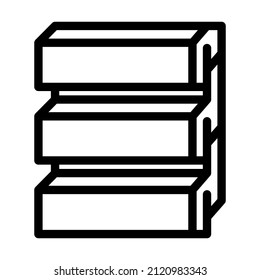 Siding Building Material Line Icon Vector. Siding Building Material Sign. Isolated Contour Symbol Black Illustration