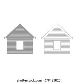 Siding front  set  icon .