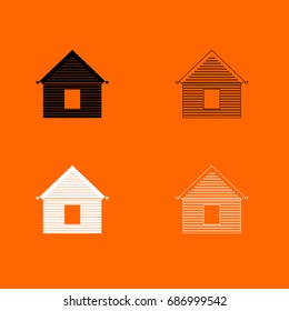 Siding front  set  icon .