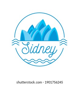 sidney city stamp design, Travel tourism and tour theme Vector illustration