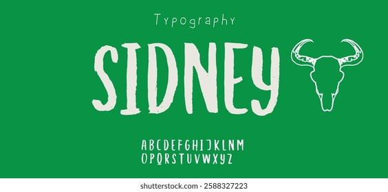 Sidney modern alphabet,  digital font for dynamic tech logo, powerful headline, advanced typography. Vector typeset