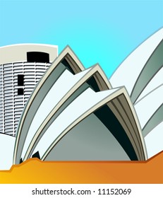  Sidney opera hall in Australia,	