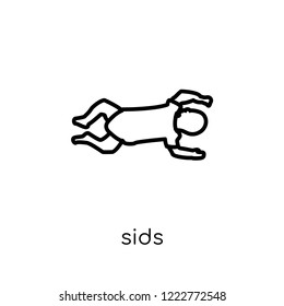 SIDS icon. Trendy modern flat linear vector SIDS icon on white background from thin line Diseases collection, editable outline stroke vector illustration