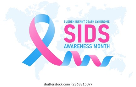 SIDS Sudden Infant Death Syndrome Awareness Month Is Observed Every Year In October. Vector Template For Banner, Greeting Card, Poster With Background. Vector Illustration.