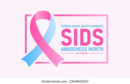 SIDS Sudden Infant Death Syndrome Awareness Month Is Observed Every Year In October. Vector Template For Banner, Greeting Card, Poster With Background. Vector Illustration.
