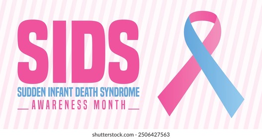SIDS Sudden Infant Death Syndrome Awareness Month Every October Vector Template design 