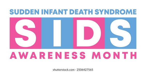 SIDS Sudden Infant Death Syndrome Awareness Month Every October Vector Template design 