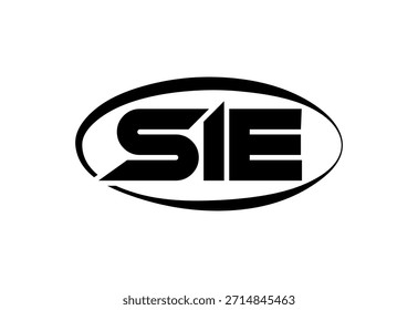 SIE Abstract Modern Lettermark Logo Design (em inglês). Caligrafia profissional iniciais vetorial Design.