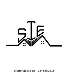 SIE Design de logotipo Real State, SIE logotipo simples e moderno. SIE design de alfabeto luxuoso  